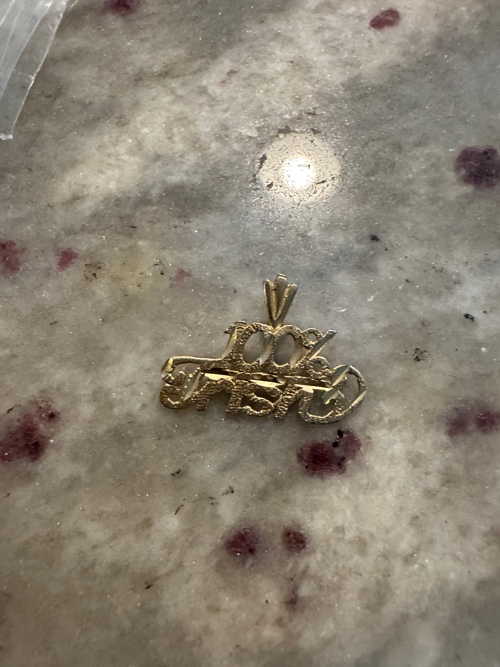 100% Irish 14k gold small Pendant 3/4" wide